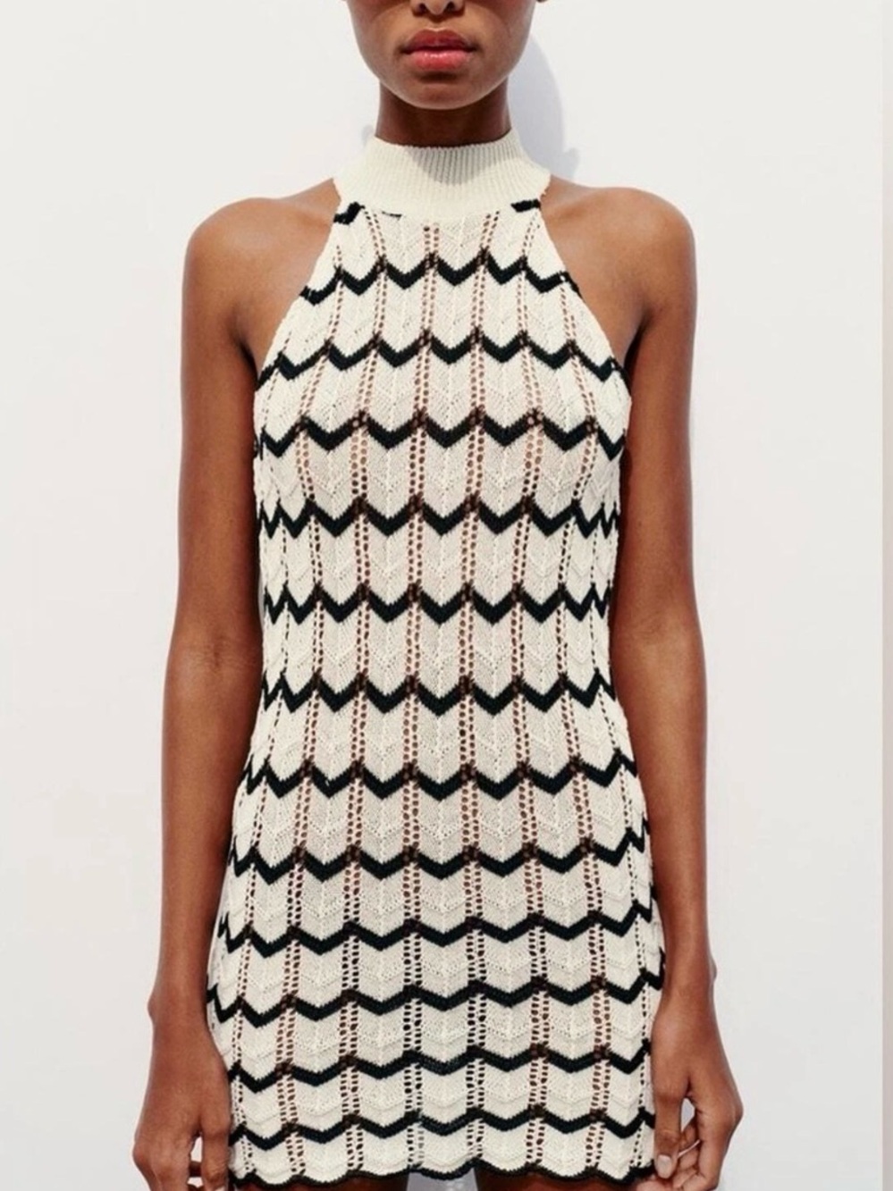 Striped Knit Mini Dress - Picture 2 of 7